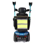 Deluxe Maxi Large Scooter Bag Crutch Side Pouches Weatherproof High Vis Panel