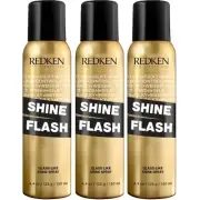 REDKEN STYLING SHINE FLASH 150 ML GLASS LIKE SHINE SPRAY x 3