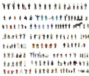 Graham Farish Scenecraft high quality hand painted figures sets in N gauge
