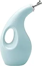 Rachael Ray Solid Glaze Ceramics EVOO Olive Oil Bottle Dispenser with Spout - 24 Ounce, Blue
