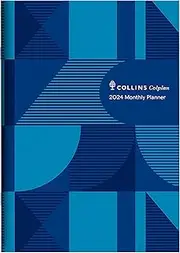 Collins Colplan 2024 Diary - Month to View, Size A4, Geometric Blue
