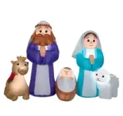6.5 FT Wide Manger Nativity Scene LED Light Up Airblown Christmas Inflatable