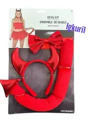 Devil Costume Kit Tail, Ears & Collar Sexy Dress Up Halloween Costume Accessory