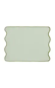[Moda Domus] Set-Of-Four Scalloped Linen Cocktail Napkins
