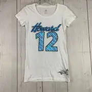 Orlando Magic Dwight Howard 12 NBA Small Adidas Casual T-Shirt White New Women