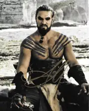 Jason Momoa as Khal Drogo on Game of Thrones TV Series Autographed 8 x 10 Photo