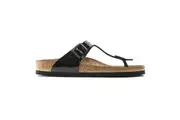 Birkenstock Gizeh Birko-Flor Patent Sandals - Narrow - Black