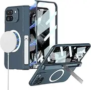 DOOTOO for Google Pixel 9 Pro Fold Case [Compatible with Magsafe], Pixel 9 Pro Fold Case Magnetic Hinge Protection Built-in Screen Protector & Kickstand Full Body Case (Green)