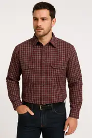 BISLEY SEERSUCKER SHORT SLEEVE SHIRT Plus King Size Work Cotton Blend Check