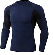 [Abigprofit] Men Compression T-Shirt+Pants Suit Motorbike Shirt Sports Leggings Long Sleeve Tracksuit 6-Tops XXL
