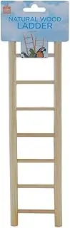 Avian Care Natural Wood Ladder 7 Step, 31cm - Natural Wood Perch Ladder, Encourages Climbing & Cage Enrichment, Bird Toy, Easy to Attach