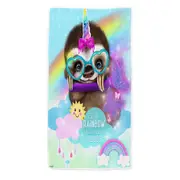 SlothiCorn Cute Kids Art Be a Rainbow Sloth Beach Towels Medium Large Extra Large
