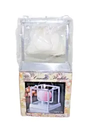 Swinging Candle Holder 5"X5" Davco Silver Limited No Candle Sealed Boxy