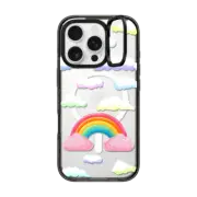 iPhone 16 Pro Impact Ring Stand Case MagSafe Compatible Kawaii Rainbow