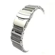 22mm Stainless Steel Shark Mesh Watch Band Strap Wrist Bracelet Strap