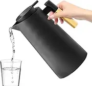Coffee Carafe, Glass-Lined Insulated Pitcher, Leak-Proof Beverage Container, Heat-Retention Technology, Secure Sealing Lid, Home Kitchen Restaurant Use, 5.3x5.3x9.8 Inches