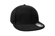 Beechfield Mens Flat Peak Rapper Cap (Black) (One Size)