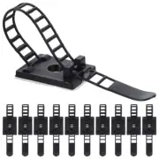 25 Pcs Cable Tie Fastening Ties Wire Tidy Clips Office Sticky Cord Management
