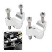 1 1/8'' 28mm Handlebar Riser Clamp Mount Bracket Silver For CFMOTO 800MT 2021-23