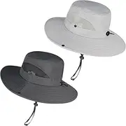 [ZOORON] Fishing Bucket Hat for Men, Wide Brim UV Protection Sun Hat Waterproof Breathable Boonie Hat