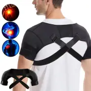 Double Shoulder Brace Support Belt Compression Strap Wrap Injury Pain Relief NEW