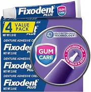 [Fixodent] Plus Denture Adhesive Cream 2 oz (Pack of 4)
