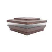 5.625" Sq. Cape May Solar LED Lighted Vinyl Post Cap - Antique Copper