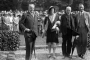 Horse Racing Earl Beauchamp at the races, with his daughter Lady M- Old Photo