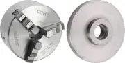 5" 3-JAW SELF-CENTERING CHUCK W. 1-1/2”-8 Semi-finished Adapter & Extra 3 Jaws