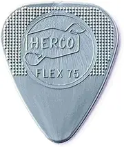 Herco® HE211 Flex 75 Nylon Flat Picks, Silver, Heavy, 100/Bag