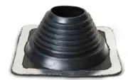 DEKTITE EPDM ROOF FLASHING For 102-210mm Pipe, Flexible Design, Square, Black