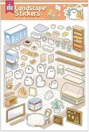 3D Landscape Stickers/Tweezers Cartoon Miniature Scene Cabin Scene Stacking Cute and Gift Hand for Kid F8Y6 Pasting Account