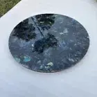 labradorite round coffee table top, gemstone center patio outdoor furniture top