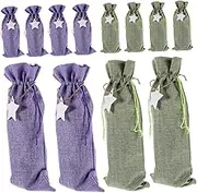 TOPPERFUN 12Pcs Wine Bags for Wine Bottles Elegant Drawstring Storage Bags Light and Reusable Present Wrapping Pouches for Parties and Special Occasions