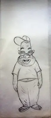 Duckman PILOT 1992 Production Hand Drawn Everett Lee Peck Carnival Concept Art