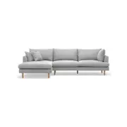 Byron Dove Grey Modular Sofa with Left Chaise Lounge