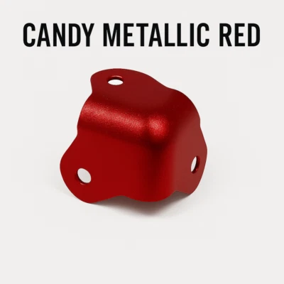 8x Candy Metallic Red Case Corners – 3-Hole DIY Tool & Storage Box Protectors