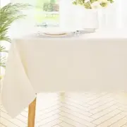 Square Table Cloth, Waterproof Anti-Scratch Polyester 54" x 54" Beige