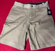 NWT Volcom Men’s Chino Shorts Tan Size 28