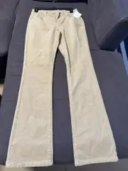 FOREVER 21 GIRLS MEDIUM PANT/BOOTCUT CORDUROY KHAKI NEW WITH TAGS