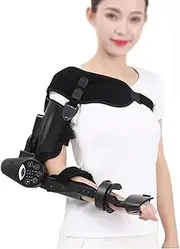 Electric Elbow Rehabilitation Device, Elbow Flexion and Extension Trainer, with Intelligent Timing and Wireless Remote Control, Automatic Mode for Autonomous Exercise,Right