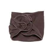 [Magda Butrym] Magda Butrym Rose-detail Ruffled Skirt 34 FR BROWN