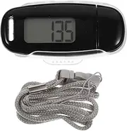 1 Set Walking 3D Pedometer with Clip and Strap Accurate Step Counter Portable Walking Seniors Pedometer Small Running Pedometers for Men Women Kids Outdoor Sports Black