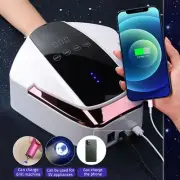 96W White Cordless Wireless Rechargeable LED/UV Nail Lamp Gel Polish Light Dryer