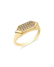 Bloomingdale's Fine Collection Men's Diamond Geometric Pinky Ring in 14K Yellow Gold, 0.20 tcw