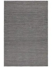 [Rug Culture] Studio Oskar Felted Wool Striped Rug in Black/White
