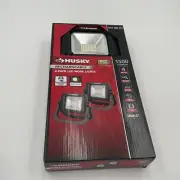 Husky 2 Pack Rechargeable LED Work Lights 1500 Lumens New