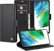 [GoshukunTech] for Samsung Galaxy S21 FE Case,for Galaxy S21 FE 5G Wallet Cover,Flip Leather Wallet Cover with Card Holder Cash Pocket Magnetic Closure[ Black ]