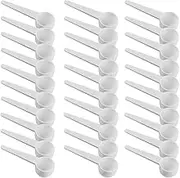 Twdrer 40PCS 15ml/15cc Food Grade Plastic Tablespoon Measuring Spoons,Coffee Scoops Tablespoon with Long Handle for Measuring Coffee,Grains,Protein,Spices