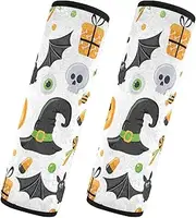 Car Seat Belt Pads Covers 2 Pack Breathable Car Safety Seat Belt Strap Shoulder Pad Camera Bag Strap Cover Car Accessories for Adults and Kids S Halloween Elements